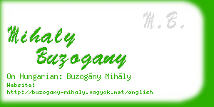 mihaly buzogany business card