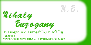 mihaly buzogany business card